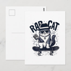 Rap Cat Harmony Postcard