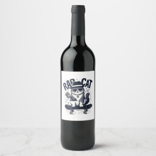 Rap Cat Harmony Wine Label