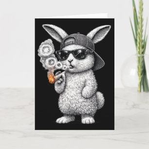 Rap Hip Hop Smoking Easter Bunny Cool Men Women Ur Card