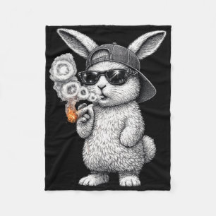 Rap Hip Hop Smoking Easter Bunny Cool Men Women Ur Fleece Blanket