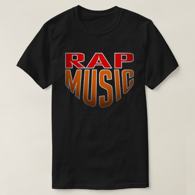 Rap Music Bold Text  T-Shirt (Design Front)