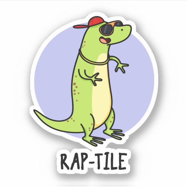 Rap-tile Funny Reptile Lizard Pun  (Front)