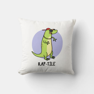 Rap-tile Funny Reptile Lizard Pun Cushion