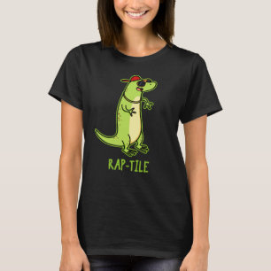 Rap-tile Funny Reptile Lizard Pun Dark BG T-Shirt