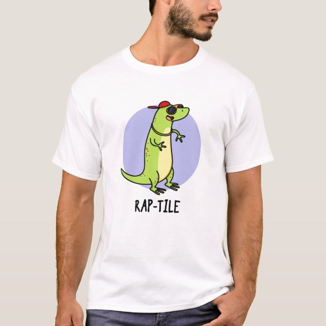 Rap-tile Funny Reptile Lizard Pun  T-Shirt (Front)