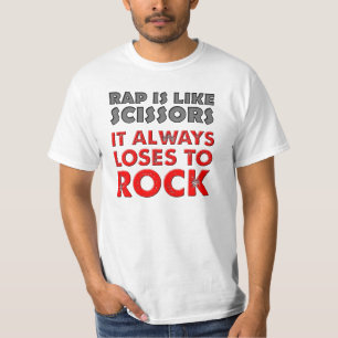 Rap Versus Rock Paper Scissors Funny Shirt