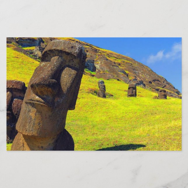 Rapa Nui Easter Island stylised paper sheet (Front)