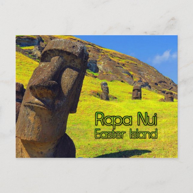 Rapa Nui Easter Island stylised Postcard (Front)