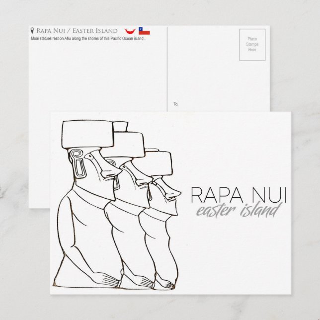 Rapa Nui / Easter Island Travel Postcard (Front/Back)