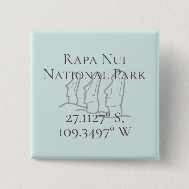 Rapa Nui Latitude & Longitude  15 Cm Square Badge (Front)
