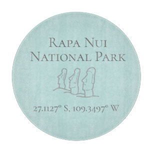 Rapa Nui Latitude & Longitude  Cutting Board