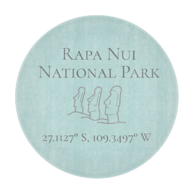 Rapa Nui Latitude & Longitude  Cutting Board (Front)