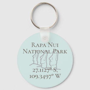 Rapa Nui Latitude & Longitude  Key Ring