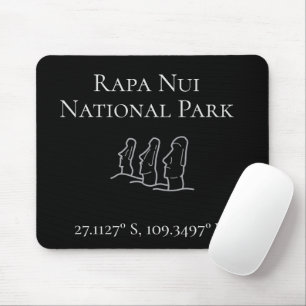 Rapa Nui Latitude & Longitude Mouse Pad