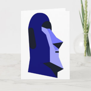 Rapa-Nui Moai - Easter Island Holiday Card