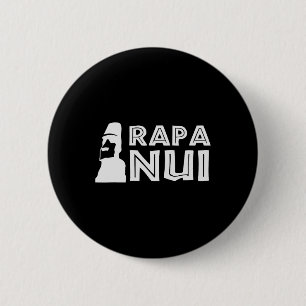 Rapa Nui Moai Easter Island Polynesia Happy Easter 6 Cm Round Badge