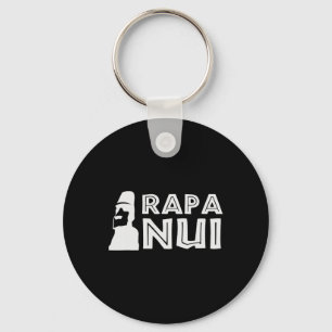 Rapa Nui Moai Easter Island Polynesia Happy Easter Key Ring