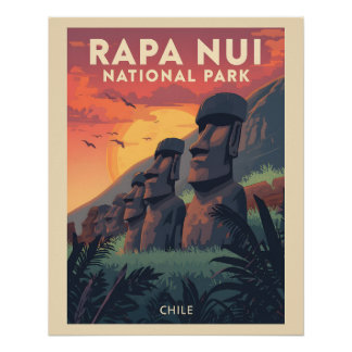 Rapa Nui National Park - Chile - Easter Island Poster