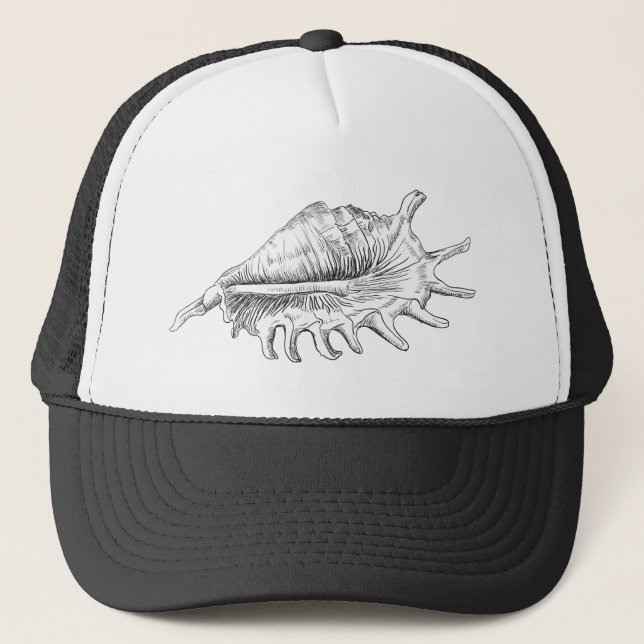 Rapana Seashell Trucker Hat (Front)