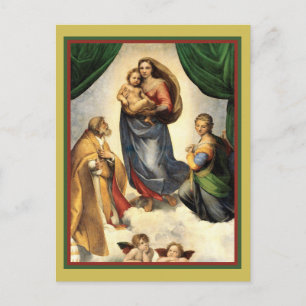 Raphael (1483 - 1520) Sistine Madonna 1512 Postcard