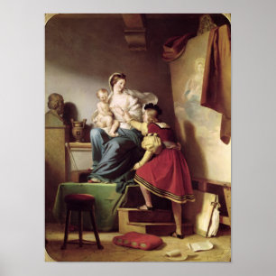 Raphael Adjusting his Model's Pose his Poster