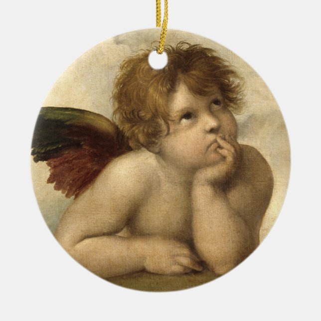 Raphael Angel 1 Ceramic Tree Decoration (Front)