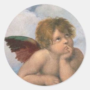 raphael Angel Sticker's Classic Round Sticker