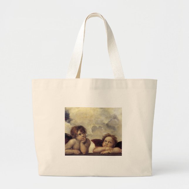 Raphael Angels Large Tote Bag (Front)
