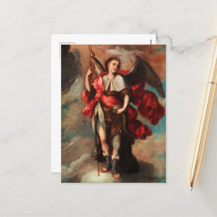 Raphael Archangel by Fray Miguel de Herrera Holiday Postcard