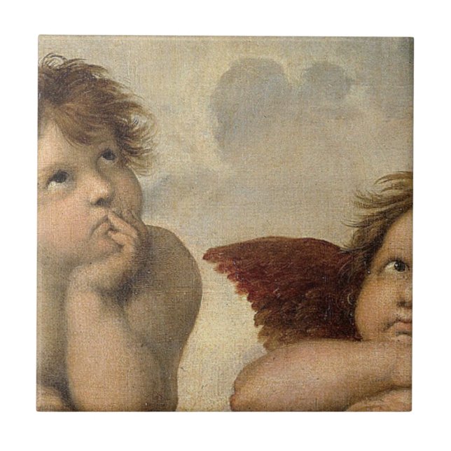 Raphael Cherubs Angels Ceramic Tile (Front)