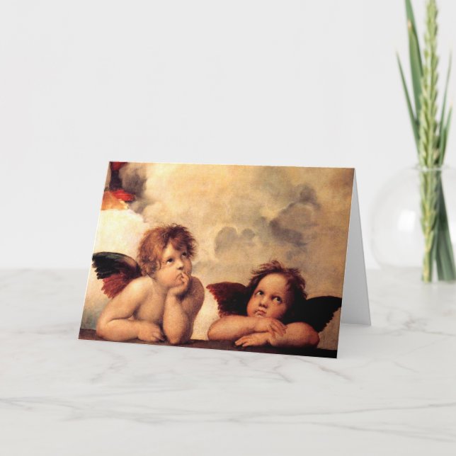Raphael Cherubs Sistine Madonna Greeting Card (Front)