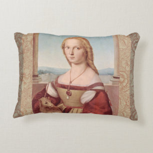 Raphael Lady and the Unicorn Classic fine art Decorative Cushion