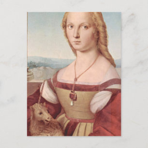 Raphael Lady and the Unicorn Classic fine art Postcard