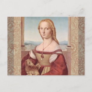 Raphael Lady and the Unicorn Classic fine art Postcard
