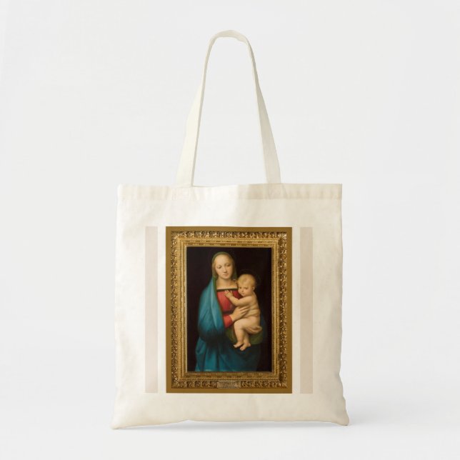 Raphael Madonna and Child Small Tote Bag (Front)