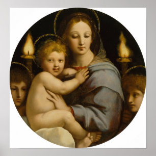 Raphael - Madonna Of The Candelabra Poster