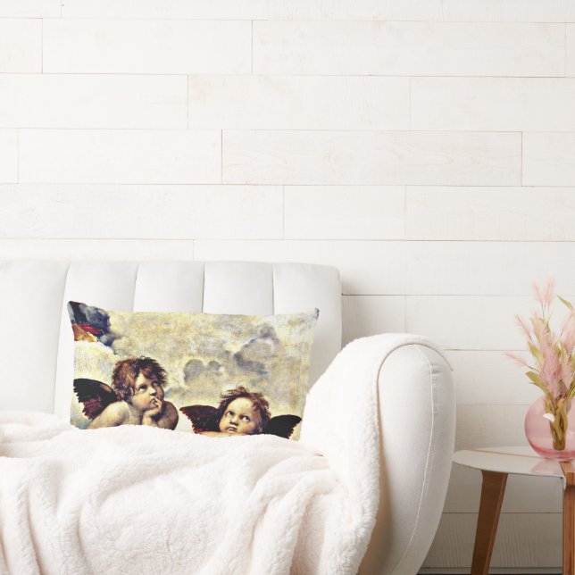 Raphael: Putti, Detail from the Sistine Madonna, Lumbar Cushion (Couch)