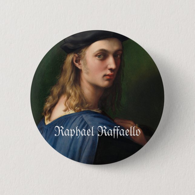 Raphael Raffaello Bindo Altoviti famous painting 6 Cm Round Badge (Front)
