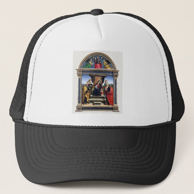 Raphael Raffaello Madonna and Child Enthroned Trucker Hat (Front)