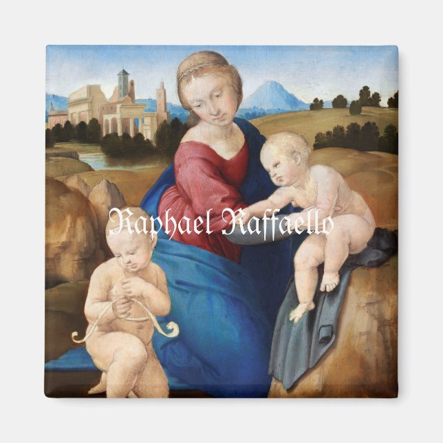 Raphael Raffaello Madonna and Child Infant Saint Magnet (Front)