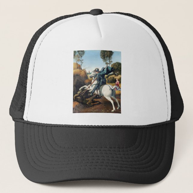 Raphael Raffaello Saint George and the Dragon Trucker Hat (Front)