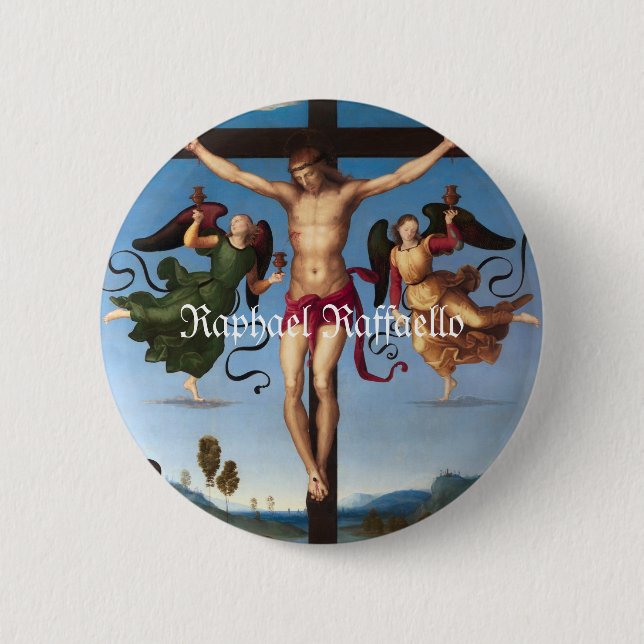 Raphael Raffaello The Mond Crucifixion Jesus 6 Cm Round Badge (Front)