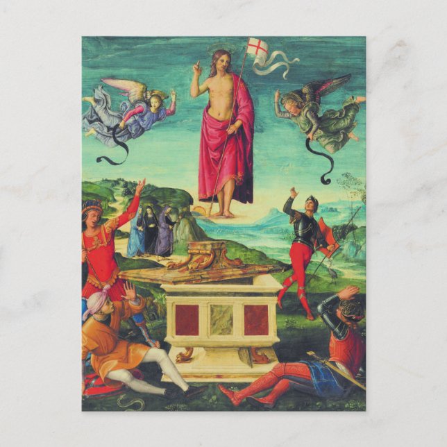 Raphael Resurrection Of Jesus Christ Art Postcard (Front)