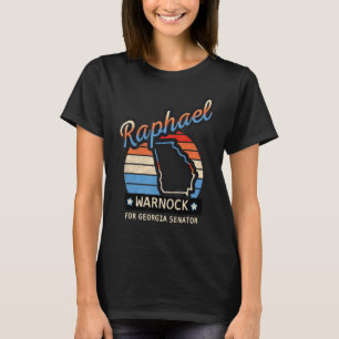 Raphael Retro Sunset Warnock For Georgia Senator T-Shirt