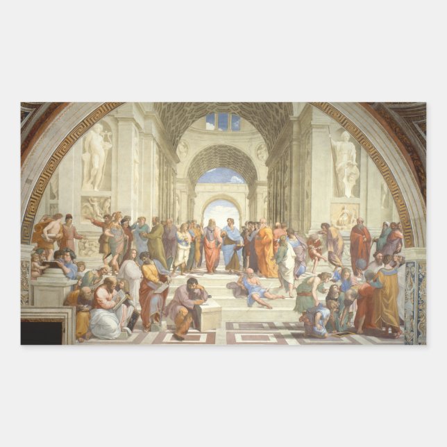 Raphael’s The School of Athens Rectangular Sticker (Front)