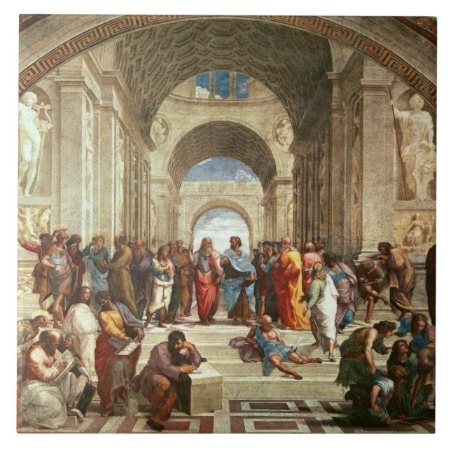 Raphael - School of Athens Ceramic Tile (Front)