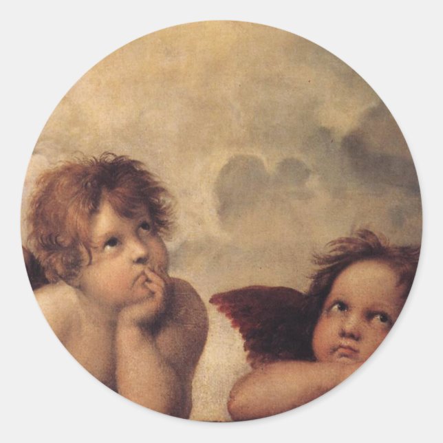 Raphael,Sistine Cherub Classic Round Sticker (Front)