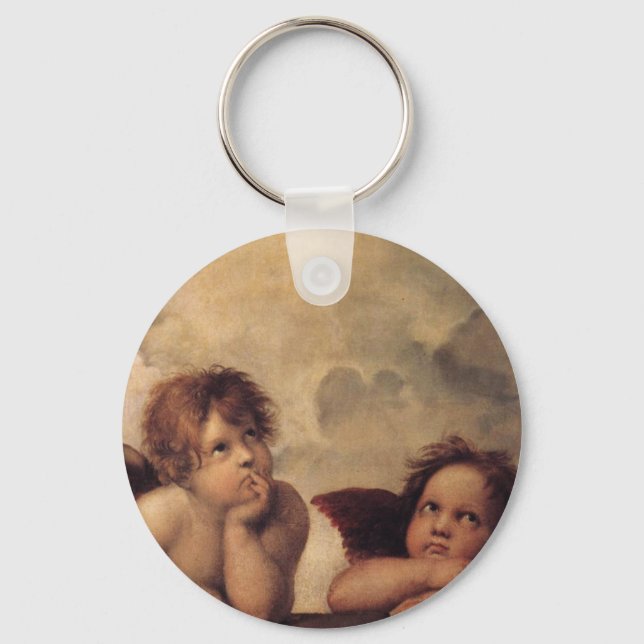 Raphael,Sistine Cherub Key Ring (Front)