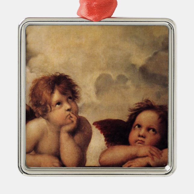 Raphael,Sistine Cherub Metal Tree Decoration (Front)