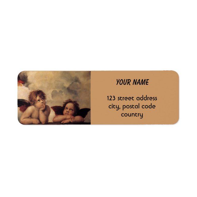 Raphael,Sistine Cherub Return Address Label (Front)